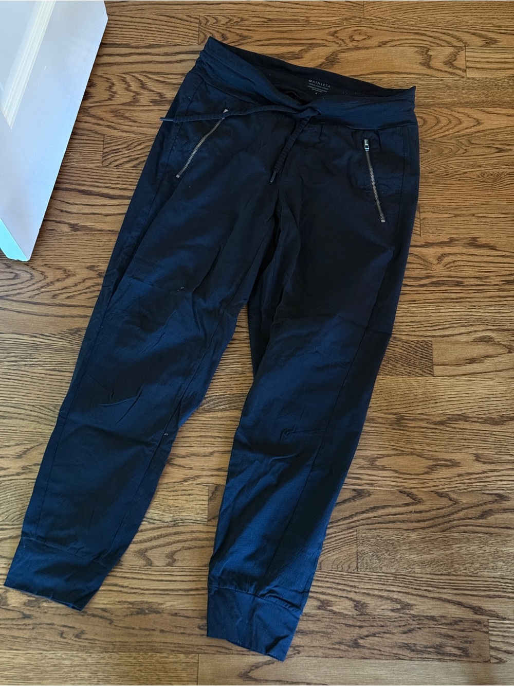 Athleta Black Women's Jogger Track Pants with Zip Pockets